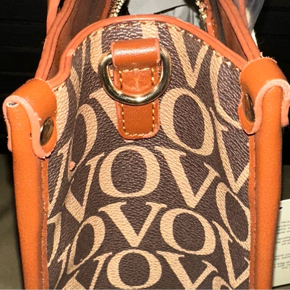 Valintino Orlandi Brown Logo Tote Bag with adj. crossbody shoulder strap NWT - Picture 10 of 10